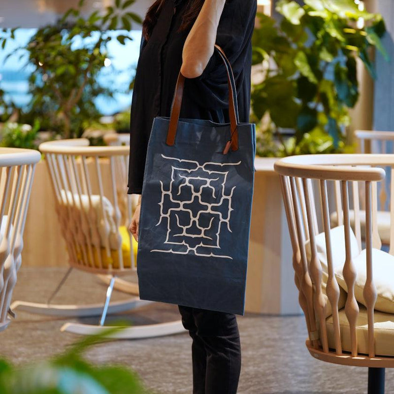 トートバッグ Ioll 青 | アイヌ工芸