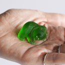 【置物】sinkop 吠え熊 (緑) | アイヌ工芸