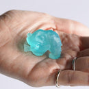 【置物】sinkop 鮭喰い熊 (水色) | アイヌ工芸