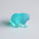 【置物】sinkop 鮭喰い熊 (水色) | アイヌ工芸