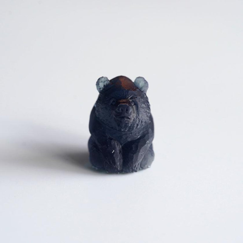 【置物】sinkop 座り熊 (黒) | アイヌ工芸