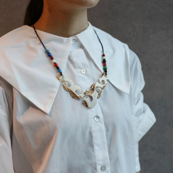 アイヌ西田智三さん2018年作品ペンダントトップ◇(ラブラドライト,,)