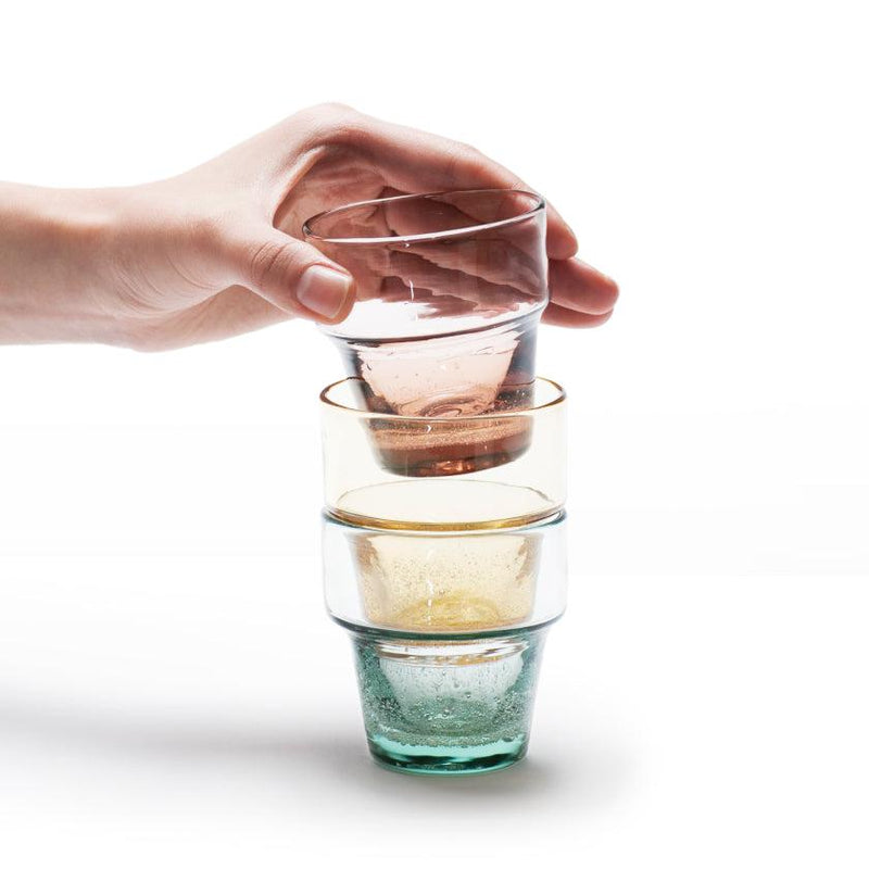 【コップ】沖縄県から 琉球ガラスの こぼしにくいコップ | “0歳からの伝統ブランドaeru”