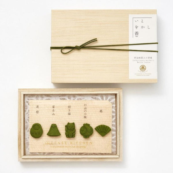 【お香5個入り】抹茶 縁起物 | 印香 | インセンスキッチン