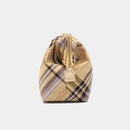 【ポーチ】撥水加工 西陣織シルク がばっと開くアクセサリーポーチ マルチチェック (ライトイエロー) | 西陣織 | Atelier Kyoto Nishijin