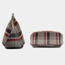 【ショルダーバッグ】撥水加工 西陣織シルク がま口 タータンチェック (ベージュ) | 西陣織 | Atelier Kyoto Nishijin