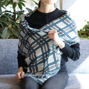 【マフラー】格子(白青グレー) | 京友禅 | 禾口木丙