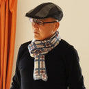 【マフラー】格子(白青グレー) | 京友禅 | 禾口木丙