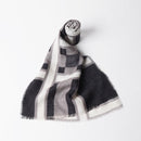 【マフラー】大格子(黒ベージュ) S | 京友禅 | 禾口木丙