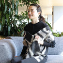 【マフラー】大格子(黒ベージュ) S | 京友禅 | 禾口木丙