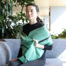 【マフラー】流線(青緑) S | 京友禅 | 禾口木丙