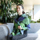 【マフラー】水玉大 (黒緑青) | 京友禅 | 禾口木丙