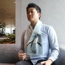 【ストール】コットン ペンギン (マゼラングレー) | 京友禅 | 禾口木丙