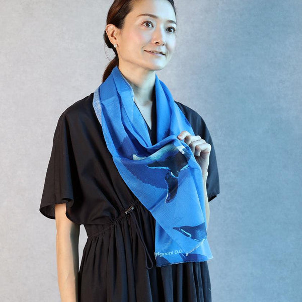 【ストール】コットン ペンギン (新水舞１) | 京友禅 | 禾口木丙