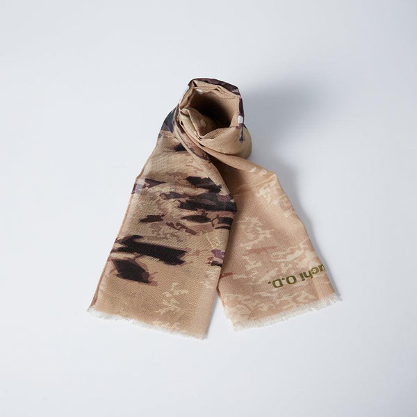 【ストール】コットン ペンギン (丘茶) | 京友禅 | 禾口木丙