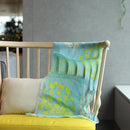 【ストール】リネン160X35 花の丸 (青) | 京友禅 | 禾口木丙