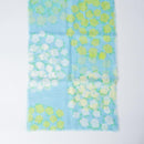 【ストール】リネン160X35 花の丸 (青) | 京友禅 | 禾口木丙