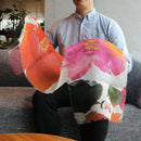 【ストール】リネン160X35 ハイビスカス (朱ピンク) | 京友禅 | 禾口木丙