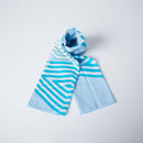 【ストール】コットン 入子菱 (青) | 京友禅 | 禾口木丙