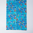 【ストール】コットン 四角並べ (青) | 京友禅 | 禾口木丙