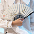 【扇子】三ヶ月 (白) ブロンズ | 唐紙 | 景美風月