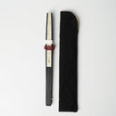 【扇子】三ヶ月 (白) ブロンズ | 唐紙 | 景美風月