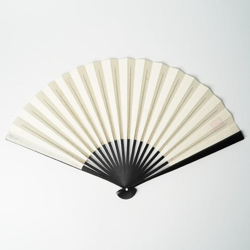 【扇子】三ヶ月 (白) 銀箔 | 唐紙 | 景美風月