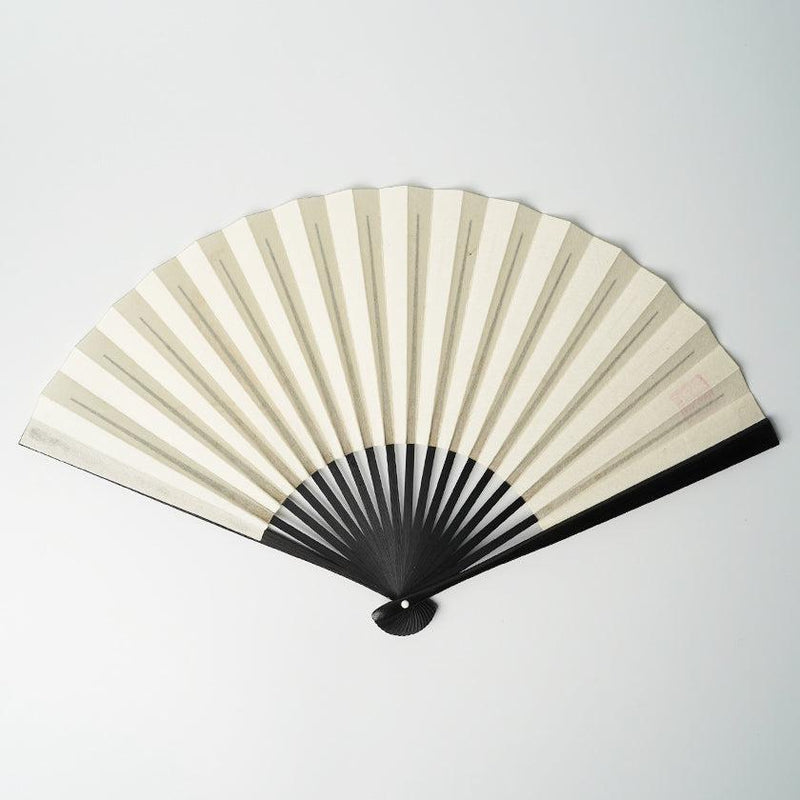 【扇子】三ヶ月 (白) 金箔 | 唐紙 | 景美風月