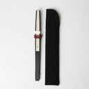 【扇子】三ヶ月 (白) 金箔 | 唐紙 | 景美風月