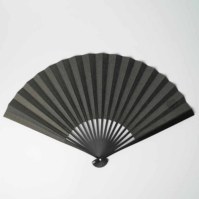 【扇子】三ヶ月 (黒) 金箔 | 唐紙 | 景美風月