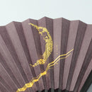 【扇子】三ヶ月 (紫) 金箔 | 唐紙 | 景美風月