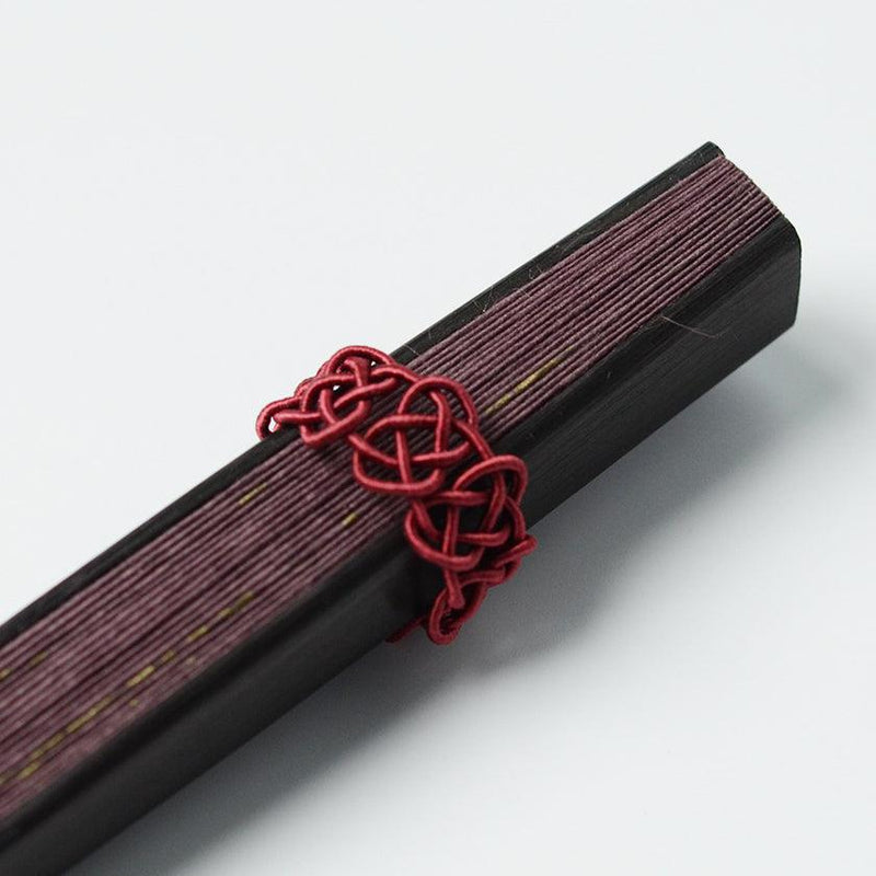 【扇子】三ヶ月 (紫) 金箔 | 唐紙 | 景美風月