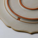 【皿】Mat フラットプレート (リム) 輪花-M 白 | 京焼・清水焼 | fuuu