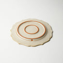 【皿】Mat フラットプレート (リム) 輪花-M 白 | 京焼・清水焼 | fuuu