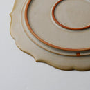 【皿】Mat フラットプレート (リム) 輪花-L 白 | 京焼・清水焼 | fuuu