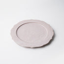 【皿】Hibiki フラットプレート (リム) 輪花-M 赤 | 京焼・清水焼 | fuuu