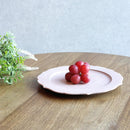 【皿】Hibiki フラットプレート (リム) 輪花-M 赤 | 京焼・清水焼 | fuuu