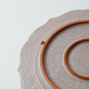 【皿】Hibiki フラットプレート (リム) 輪花-M 赤 | 京焼・清水焼 | fuuu