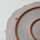 【皿】Hibiki フラットプレート (リム) 輪花-L 赤 | 京焼・清水焼 | fuuu