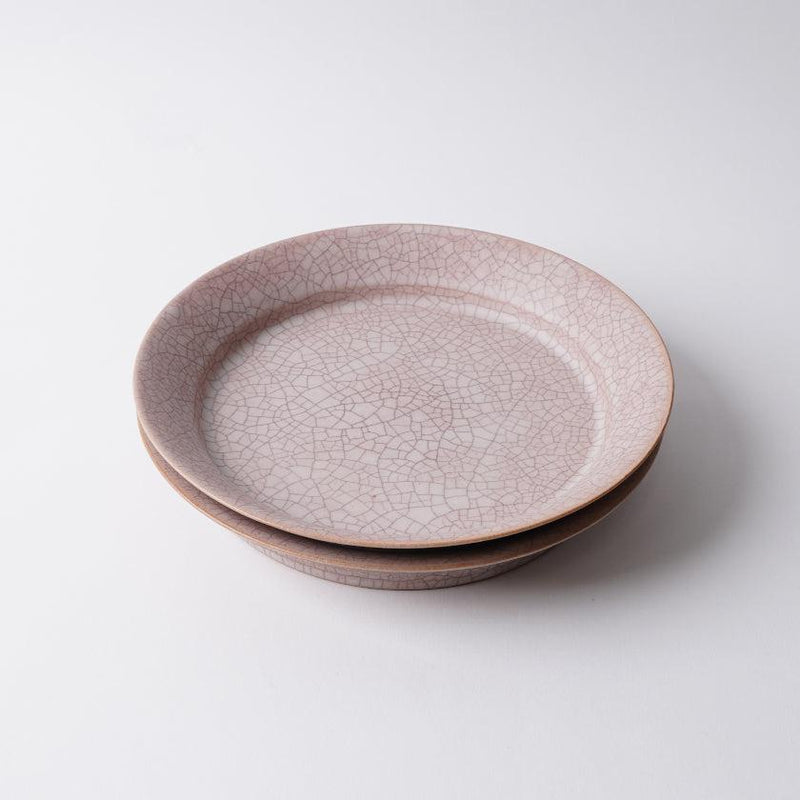 【皿2枚セット】Hibiki リムプレート 丸 (M) 赤 | 京焼・清水焼 | fuuu
