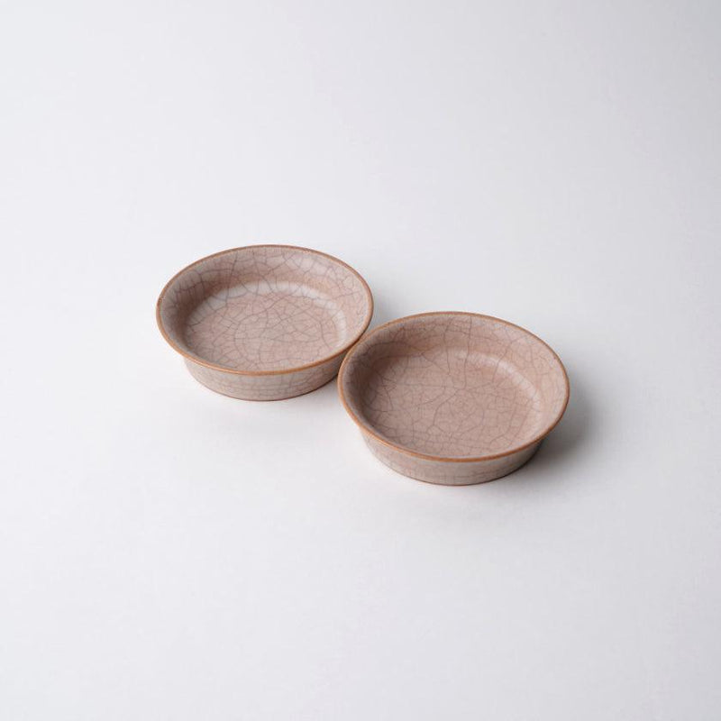 【豆皿2枚セット】Hibiki リムプレート 丸 (SS) 赤 | 京焼・清水焼 | fuuu