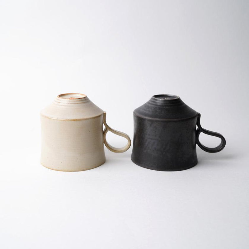 【マグカップ2個セット】Mat  (角) 黒 & 白 | 京焼・清水焼 | fuuu