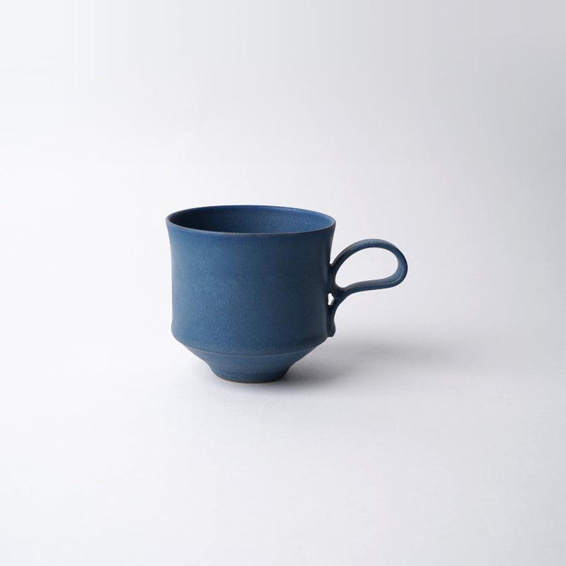 【マグカップ2個セット】Mat  (角) 青 & 白 | 京焼・清水焼 | fuuu