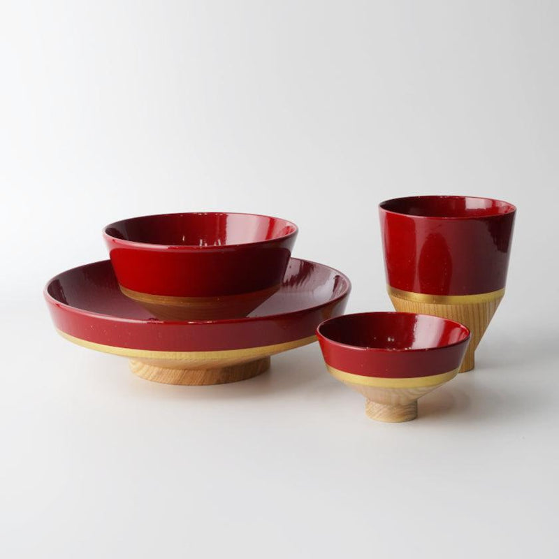 【お皿】KOROMO 4点セット (浅鉢、お椀、おちょこ、カップ) | 漆器 | isuke