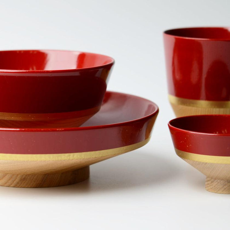 【お皿】KOROMO 4点セット (浅鉢、お椀、おちょこ、カップ) | 漆器 | isuke