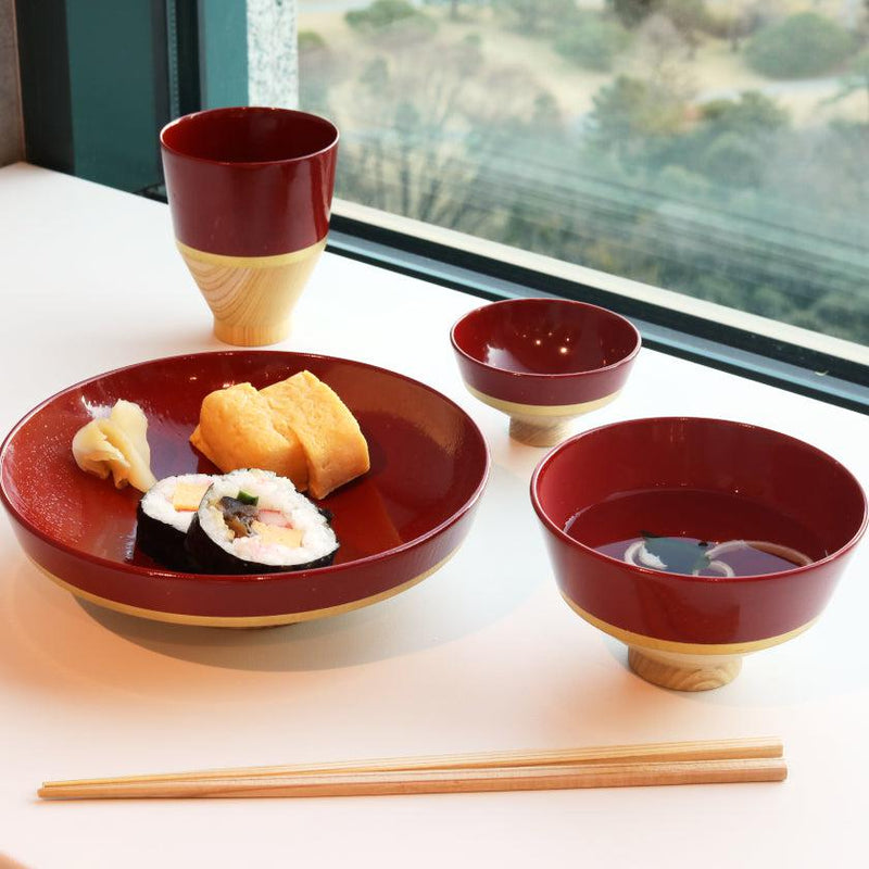【お皿】KOROMO 4点セット (浅鉢、お椀、おちょこ、カップ) | 漆器 | isuke
