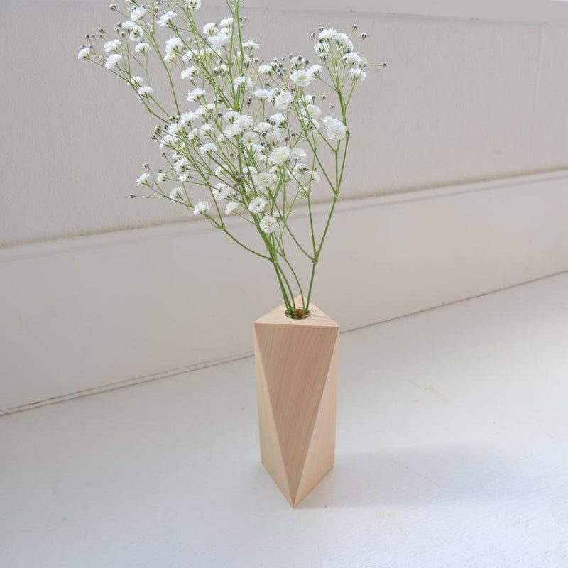 【花瓶】⼀輪挿し (三角D) | 木工 | 木の幸
