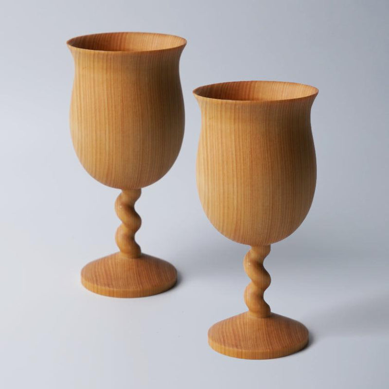 【グラス】ワイングラス ペア | 木工 | 木の幸