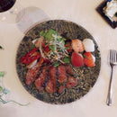 【お皿】大皿 京友禅尽くし - 黒 | 摺り友禅彫刻師 | Sansai