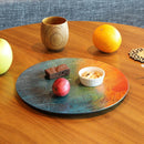 【お皿】大皿 海のうねり | 摺り友禅彫刻師 | Sansai